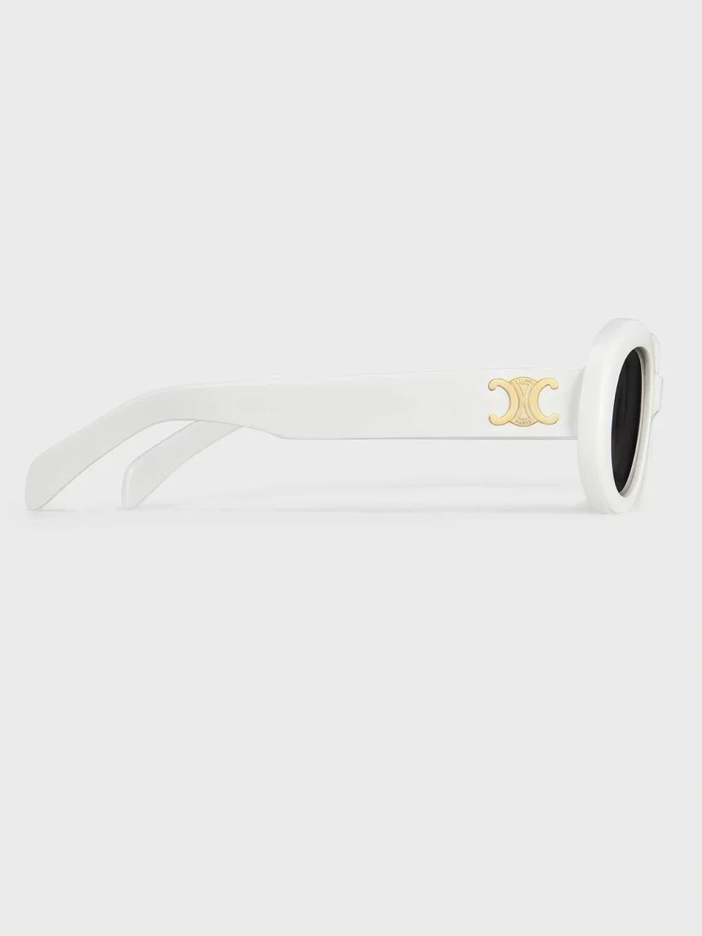 Celine Triomphe Sunglasses in White and Gold